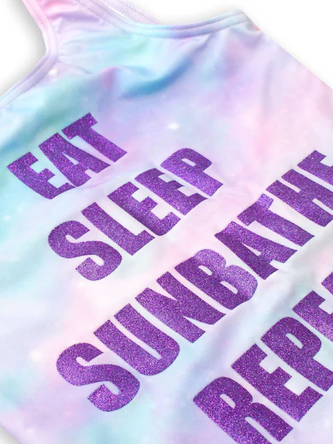 Character Purple Eat Sleep Eat Sleep Sunbathe Repeat Swimsuit