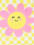 Character Yellow Pattern Checker Board Flower Swimsuit
