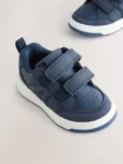 Navy Standard Fit (F) Touch Fastening Two Strap Trainers