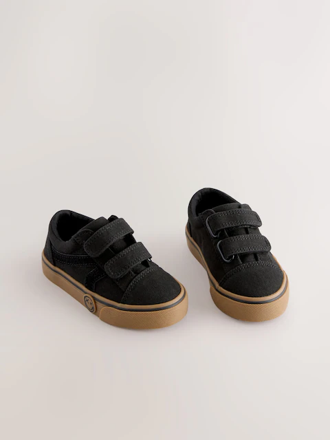Black Standard Fit (F) Touch Fastening Skate Trainers