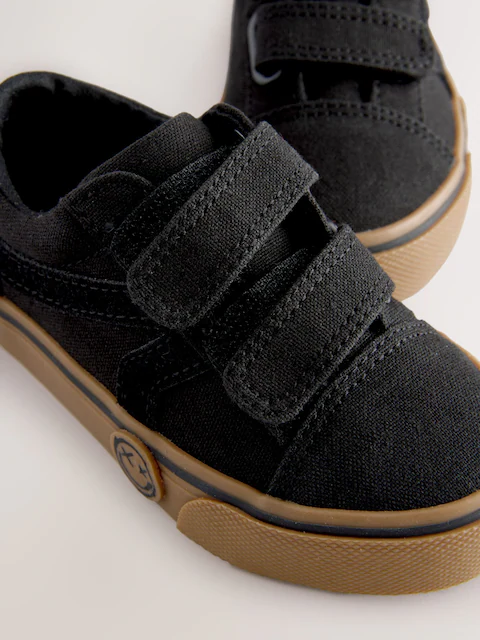 Black Standard Fit (F) Touch Fastening Skate Trainers