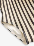 Black/White Stripe Frill Neck Swimsuit