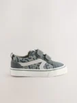 Khaki Green Wide Fit (G) Touch Fastening Trainers