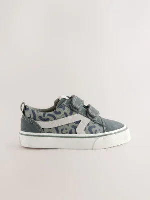 Khaki Green Wide Fit (G) Touch Fastening Trainers