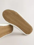 White/Green Wide Fit (G) Touch Fastening Trainers