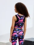 Black/Pink Wave Sports Crop Top