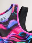 Black/Pink Wave Sports Crop Top