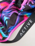 Black/Pink Wave Sports Crop Top