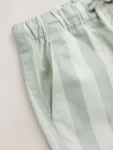 Mint Green Stripe Pull On Shorts