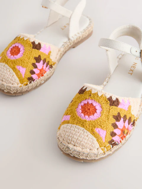 Bright Crochet Espadrille Sandals