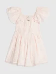 River Island Pink Broderie Rosette Dress