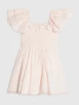 River Island Pink Broderie Rosette Dress
