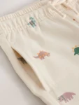 Neutral Dino Print Jersey Shorts