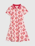 River Island Pink Cherry & Bow Print Polo Dress