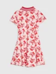 River Island Pink Cherry & Bow Print Polo Dress