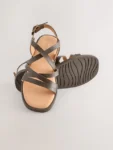 Chocolate Brown Standard Fit (F) Strappy Sandals