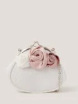 Monsoon White Rosette Clip Frame Bag