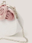 Monsoon White Rosette Clip Frame Bag