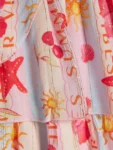 River Island Pink La Mer Scalloped Sun Dress