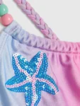 River Island Blue Ombre Sequin Shell Bikini
