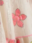 River Island White Neon Embrodiered Scallop Sun Dress