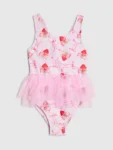 River Island Pink Strawberry Bow Tutu Swimsuit