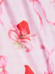 River Island Pink Strawberry Bow Tutu Swimsuit