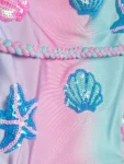 River Island Blue Ombre Shell Sequin Swimsuit