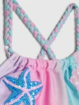 River Island Blue Ombre Shell Sequin Swimsuit