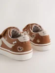 Tan Brown Dogs Standard Fit (F) Touch Fastening Trainers