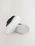 Black/White Standard Fit (F) Touch Fastening Trainers