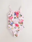 Baker by Ted Baker Pink Cut-Out Floral Printed Swimsuit