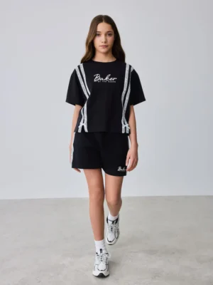 Baker by Ted Baker 2 Piece Lace Trim T-Shirt & Shorts Set