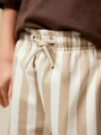 Cement/Ecru Stripe Jersey Shorts