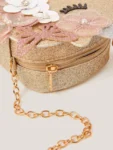 Monsoon Gold Ella Sequin Flower Unicorn Bag