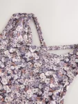 Lilac Purple Floral Sports Crop Top
