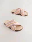 Pink Slip On Corkbed Sandals