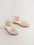 White Plaited Fisherman Sandals