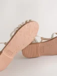 White Plaited Fisherman Sandals