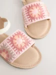 Pink Crochet Sandals