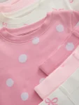 Pink Bow and Heart Print Short Pyjamas 3 Pack