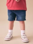 Dark Blue Denim Shorts