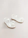 White Bow Sandals