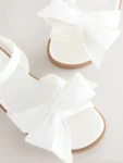 White Bow Sandals