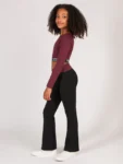 Pineapple Red Tape Girls Long Sleeve Crop Top