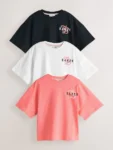 Baker by Ted Baker 3 Pack Oversized Graphic T-Shirts