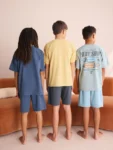 Blue/Yellow/Grey Surf Short Pyjamas 3 Pack