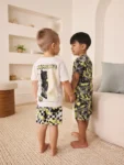 Black/White Batman Short Pyjamas 2 Pack