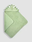 JoJo Maman Bébé Green Dino Character Hooded Towel