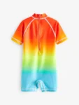 Rainbow Dip Dye Sunsafe All-In-One Swimsuit
